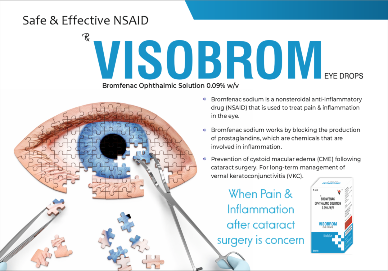 VISOBROM (BROMOFENAC 0.09%) Eye Drops