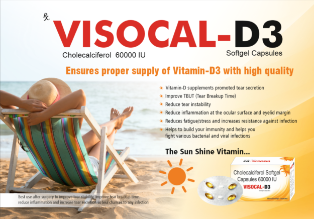#VISIONPHARMA #EYECARE #OPHTHLMOLOGIST VISOCAL D3 (Cholecalciferol 60000 IU Softgel)