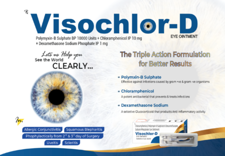 #VISIONPHARMA #EYECARE #OPHTHLMOLOGIST VISOCHLOR-D (polymixine-B Sulphate Chloramphenicol dexamethasone)