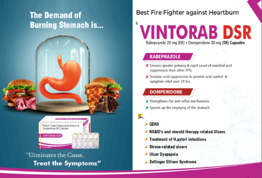 VINTORAB-DSR (Rabeprazole 20mg + Domperidone 30 mg)