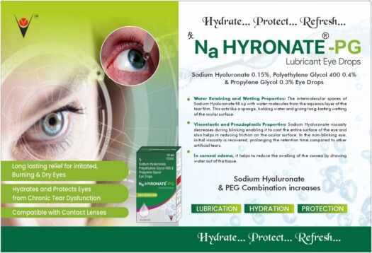 NAHYRONATE PG Sodium Hyaluronate 0.15%, Polyethylene Glycol 0.4%, Propylene Glycol 0.3%