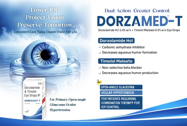#VISIONPHARMA #EYECARE #OPHTHALMOLOGIST #Anti-Glaucoma eye drops DORZAMED T Dorzolamide (2% w/v) + Timolol (0.5% w/v)